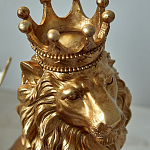 Статуэтка лев с детализированной гривой и изящной короной Lion Crown  варинант исполнения - 6 | Loft Concept в Ростове-на-Дону