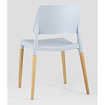 Пластиковый стул на ножках из массива бука Ferret Grey-Blue варинант исполнения - 4 | Loft Concept в Ростове-на-Дону
