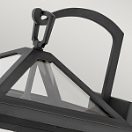 Настенный фонарь черного цвета с прозрачным стеклянным плафоном трапециевидной формы Hinkley варинант исполнения - 2 | Loft Concept в Ростове-на-Дону