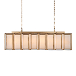 Люстра прямоугольная с каркасом золотого цвета Soft Glow Lamps варинант исполнения - 1 | Loft Concept в Ростове-на-Дону