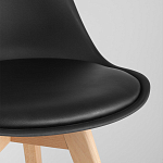 Стул с основой из пластика и мягким сиденьем Arvika Black варинант исполнения - 7 | Loft Concept в Ростове-на-Дону