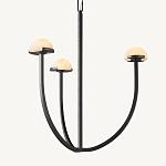 Люстрас 3-мя мраморными плафонами в форме купола Light Warm Light варинант исполнения - 2 | Loft Concept в Ростове-на-Дону