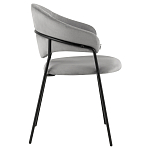 Серый стул с обивкой из искусственной замши Alexis варинант исполнения - 3 | Loft Concept в Ростове-на-Дону