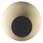 Бра круглое в сочетании золотистого и чёрного цвета Round Sconce Gold and Black варинант исполнения - 1 | Loft Concept в Ростове-на-Дону
