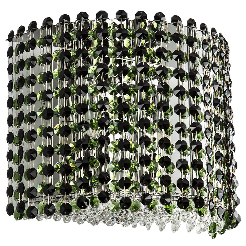      Crystal Art Chrome Green Wall Lamp     -- | Loft Concept 