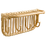 Настенная вешалка из ротанга с полкой Willa Wall Shelf Hanger варинант исполнения - 1 | Loft Concept в Ростове-на-Дону