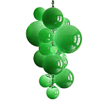 Люстра Grape Balls Зеленое стекло  варинант исполнения - 3 | Loft Concept в Ростове-на-Дону