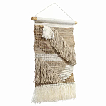 Панно из шерсти и хлопка с узором Beige Calista Cascade варинант исполнения - 1 | Loft Concept в Ростове-на-Дону