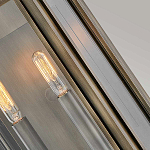 Настенный фонарь прямоугольной формы цвета состаренная латунь с двумя лампами Hinkley варинант исполнения - 2 | Loft Concept в Ростове-на-Дону