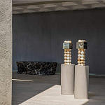 Настольная лампа с основанием из 24 выточенных сферических камней Through Stone варинант исполнения - 4 | Loft Concept в Ростове-на-Дону