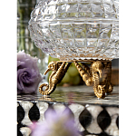 Конфетница прозрачная стеклянная на бронзовых ножках в виде морских коньков с крышкой в виде ракушки Eden Garden варинант исполнения - 5 | Loft Concept в Ростове-на-Дону