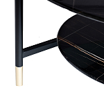 Стол журнальный круглый черный с полкой Inherence варинант исполнения - 5 | Loft Concept в Ростове-на-Дону