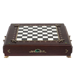 Шахматы в ларце из натуральных камней Долерит Малахит Мрамор Decorative Thematic Chess Русь варинант исполнения - 1 | Loft Concept в Ростове-на-Дону