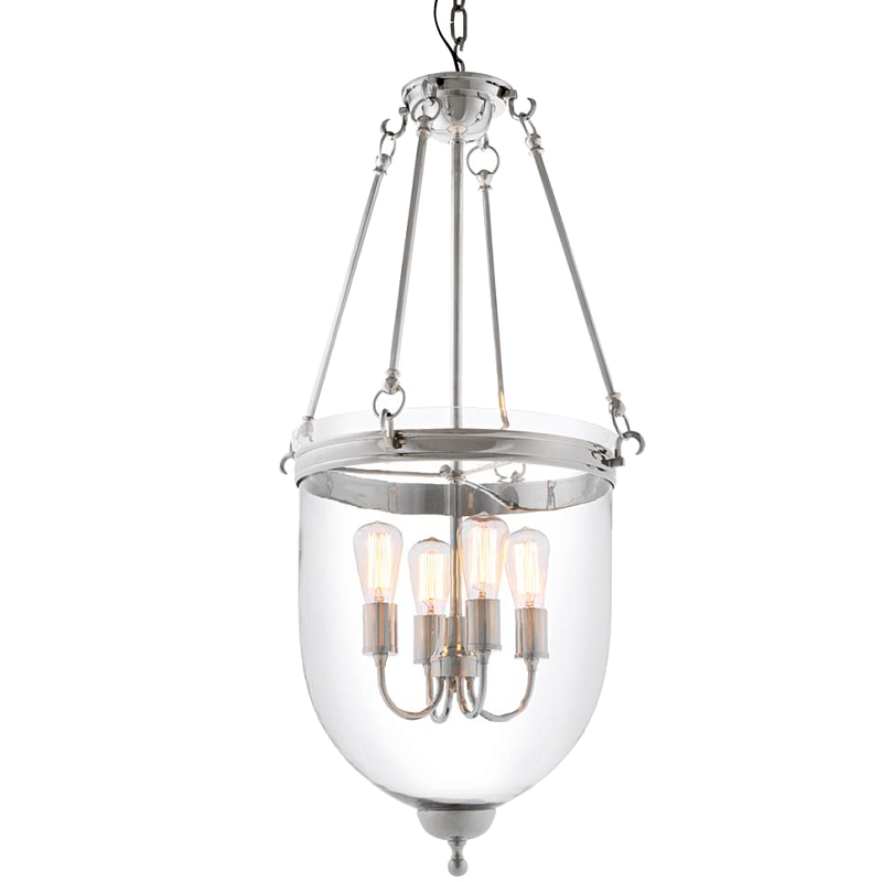 Люстра Lantern Cameron Nickel M Никель Прозрачное Стекло в Ростове-на-Дону | Loft Concept 