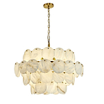 Люстра четырехъярусная с подвесками в форме дисков Cryptocrystalline Stone варинант исполнения - 3 | Loft Concept в Ростове-на-Дону