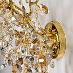 Бра золотого цвета с ветвями и прозрачными хрустальнымих подвесками Droplet Chandelier варинант исполнения - 6 | Loft Concept в Ростове-на-Дону