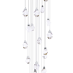 Большая каскадная люстра с хрустальными плафонами хром Esme Crystal Chrome Cascade Chandelier 25 варинант исполнения - 2 | Loft Concept в Ростове-на-Дону