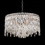 Люстра круглая с хрустальными подвесками на серебряном каркасе Roul Crystal Light варинант исполнения - 3 | Loft Concept в Ростове-на-Дону