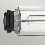 Бра для ванных комнат горизонтальное с 2-мя прозрачным цилиндрическим плафонами на круглом основании Hinkley варинант исполнения - 6 | Loft Concept в Ростове-на-Дону