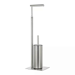 Держатель для туалетной бумаги с ершиком Chrome Bathroom Accessory варинант исполнения - 2 | Loft Concept в Ростове-на-Дону