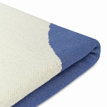 Плед из хлопка синего цвета с абстрактным принтом Elysian Flow Ocean варинант исполнения - 4 | Loft Concept в Ростове-на-Дону