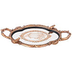 Поднос декоративный с фигурками птиц Mirror Surface Bronze варинант исполнения - 1 | Loft Concept в Ростове-на-Дону