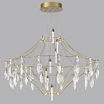 Люстра подвесная из металла с прозрачными подвесками из хрусталя Quasar 93 варинант исполнения - 6 | Loft Concept в Ростове-на-Дону