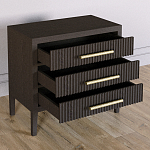 Тумба Primo  с тремя ящиками шпон темный орех варинант исполнения - 3 | Loft Concept в Ростове-на-Дону