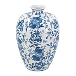 Ваза фарфоровая с узким горлышком и синими цветочными мотивами Independence варинант исполнения - 1 | Loft Concept в Ростове-на-Дону