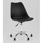 Офисный стул на металлическом основании EGGERY Black пластик варинант исполнения - 1 | Loft Concept в Ростове-на-Дону