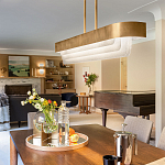 Люстра подвесная прямоугольная цвета латунь Kichler варинант исполнения - 6 | Loft Concept в Ростове-на-Дону