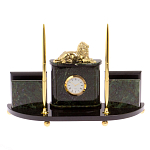 Настольный канцелярский набор из нефрита с декором в виде льва Golden Lion варинант исполнения - 1 | Loft Concept в Ростове-на-Дону