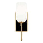  Бра с прямоугольным черным основанием и белым матовым цилиндрическим плафоном Kichler варинант исполнения - 10 | Loft Concept в Ростове-на-Дону