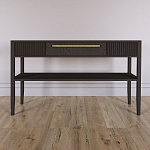 Дизайнерская Консоль с полкой и ящиком Primo Темный орех варинант исполнения - 1 | Loft Concept в Ростове-на-Дону