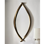 Зеркало овальное в деревянной золотистой раме Oval Gold Lines варинант исполнения - 4 | Loft Concept в Ростове-на-Дону