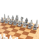Шахматы Северные народы в ларце из натурального бука Decorative Thematic Chess варинант исполнения - 1 | Loft Concept в Ростове-на-Дону