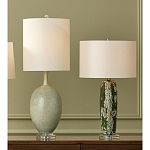 Настольная лампа керамическая с кремовым абажуром Scenic Column варинант исполнения - 6 | Loft Concept в Ростове-на-Дону