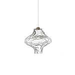 Подвесной светильник с плафоном из фактурного прозрачного стекла Light Ensemble варинант исполнения - 7 | Loft Concept в Ростове-на-Дону