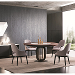 Обеденный стол круглый на чёрном фигурном основании Bosnia dinning table  варинант исполнения - 2 | Loft Concept в Ростове-на-Дону