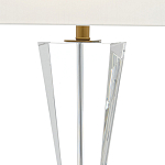 Настольная лампа с прозрачным корпусом и прямоугольным тканевым абажуром Charm and Luxury варинант исполнения - 1 | Loft Concept в Ростове-на-Дону