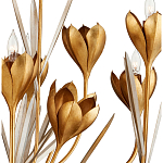 Люстра золотого цвета в виде цветков крокуса Hanging Flowers варинант исполнения - 1 | Loft Concept в Ростове-на-Дону