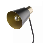 Настольная лампа с наклонным корпусом и подвижным плафоном в сочетании золотистого и чёрного цвета Work Surface Light варинант исполнения - 4 | Loft Concept в Ростове-на-Дону