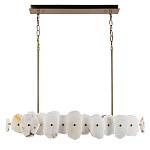 Подвесной светильник с фигурными элементами из белого алебастра Cryptocrystalline Stone варинант исполнения - 1 | Loft Concept в Ростове-на-Дону