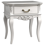 Тумба прикроватная белого цвета из массива бука в стиле прованс White Provence варинант исполнения - 2 | Loft Concept в Ростове-на-Дону