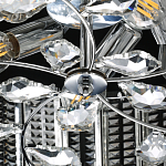 Люстра круглая на цепи цвета хром с прозрачными рельефными хрустальными пластинами Textured Glass Chandelier варинант исполнения - 9 | Loft Concept в Ростове-на-Дону