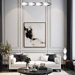 Подвесной светильник линейный в сочетании двух разных фактур стекла Enchanting варинант исполнения - 5 | Loft Concept в Ростове-на-Дону