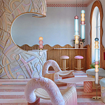 Торшер с разноцветными стеклянными цилиндрами и шарами Eclecticism  варинант исполнения - 4 | Loft Concept в Ростове-на-Дону