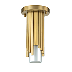 Потолочный светильник латунного цвета с цилиндрическим белым матовым плафоном Elstead Lighting варинант исполнения - 8 | Loft Concept в Ростове-на-Дону