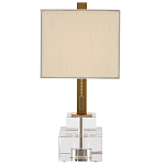 Настольная лампа прямоугольная на прозрачном основании Charm and Luxury варинант исполнения - 3 | Loft Concept в Ростове-на-Дону