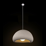 Подвесной светильник с куполообразным белым фактурным абажуром Sergey Makhno варинант исполнения - 3 | Loft Concept в Ростове-на-Дону